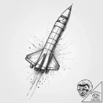 Tattoo sketch cold war missile, artistic tatt… – tattoo sketch (№1755934161_0, 23.08.2025 07:29) — tattoovalue.net