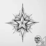 Tattoo sketch needle and thread with a star,… – tattoo sketch (№1755936368_0, 23.08.2025 08:06) — tattoovalue.net
