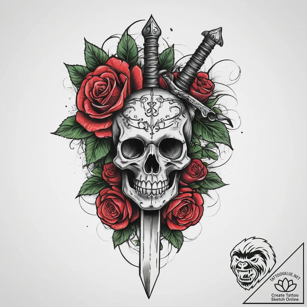 Tattoo sketch sword, tattoo line art, on a cl... - tattoo sketch (№1755937567_0, 23.08.2025 08:26) — tattoovalue.net