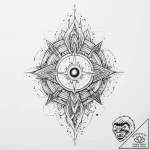Tattoo sketch cosmic myth – tattoo sketch (№1755939360_0, 23.08.2025 08:56) — tattoovalue.net