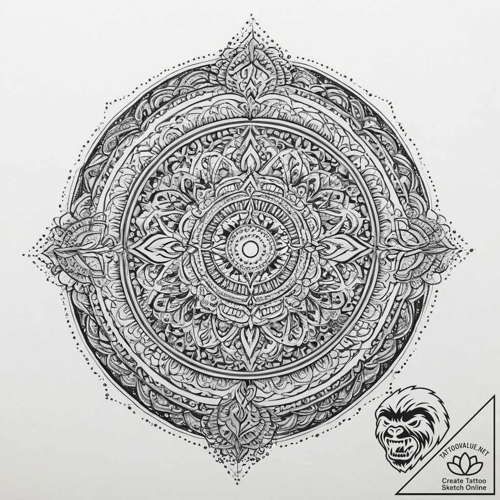 Tattoo sketch divine sphere, artistic tattoo... - tattoo sketch (№1755939560_0, 23.08.2025 08:59) — tattoovalue.net