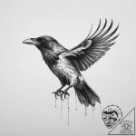 Tattoo sketch raven, concept art for tattoo,… – tattoo sketch (№1755939758_0, 23.08.2025 09:02) — tattoovalue.net