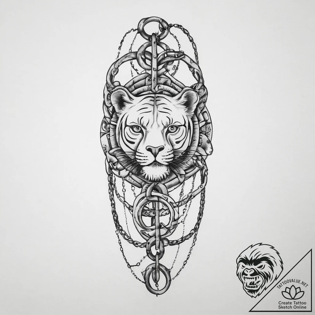 Tattoo sketch chain tattoo, tattoo line art,... - tattoo sketch (№1755939955_0, 23.08.2025 09:05) — tattoovalue.net