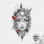 Tattoo sketch mystical essence, artistic tatt… – tattoo sketch (№1755940156_0, 23.08.2025 09:09) — tattoovalue.net