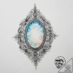 Tattoo sketch opal – tattoo sketch (№1755942148_0, 23.08.2025 09:42) — tattoovalue.net