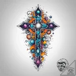 Tattoo sketch cosmic universe, concept art fo… – tattoo sketch (№1755943723_0, 23.08.2025 10:08) — tattoovalue.net
