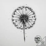 Tattoo sketch dandelion, artistic tattoo sket… – tattoo sketch (№1755944118_0, 23.08.2025 10:15) — tattoovalue.net