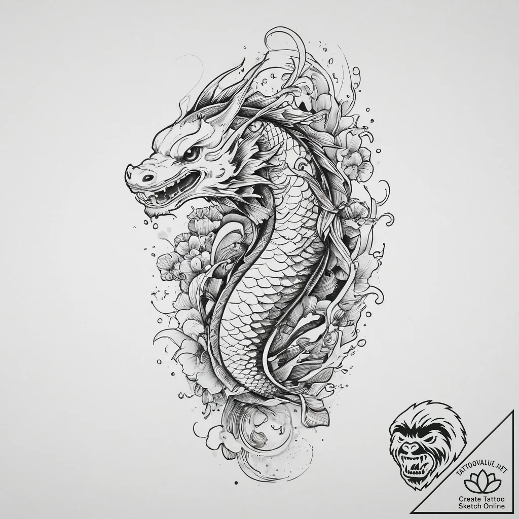 Tattoo sketch needlefish, tattoo drawing outl... - tattoo sketch (№1755944511_0, 23.08.2025 10:21) — tattoovalue.net