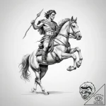 Tattoo sketch alexander the great on horsebac… – tattoo sketch (№1755944708_0, 23.08.2025 10:25) — tattoovalue.net