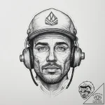 Tattoo sketch truck driver a person with a wh… – tattoo sketch (№1755945495_0, 23.08.2025 10:38) — tattoovalue.net