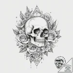 Tattoo sketch cosmic spring, tattoo line art,… – tattoo sketch (№1755945888_0, 23.08.2025 10:44) — tattoovalue.net