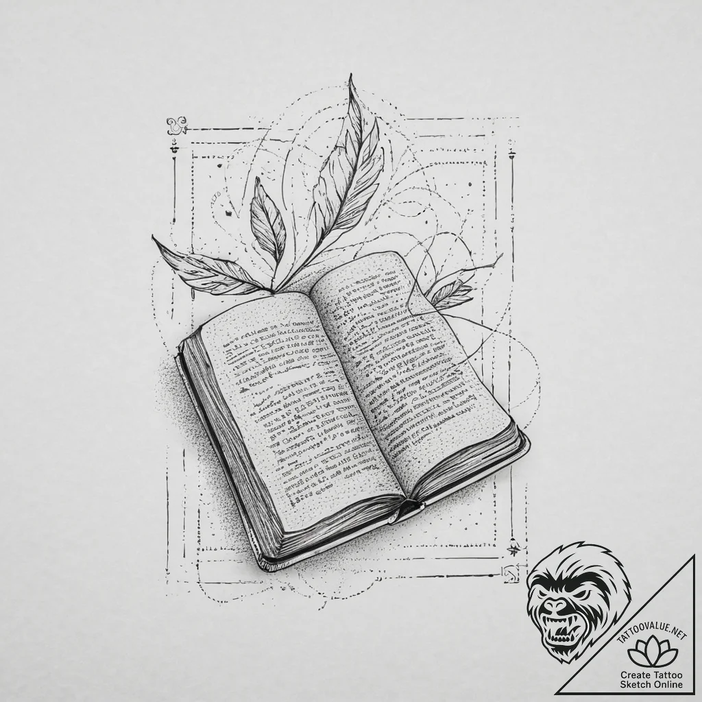Tattoo sketch hands with a book, tattoo flash... - tattoo sketch (№1755946086_0, 23.08.2025 10:48) — tattoovalue.net