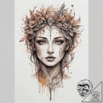 Tattoo sketch dryad tattoo, tattoo line art,… – tattoo sketch (№1755947070_0, 23.08.2025 11:04) — tattoovalue.net