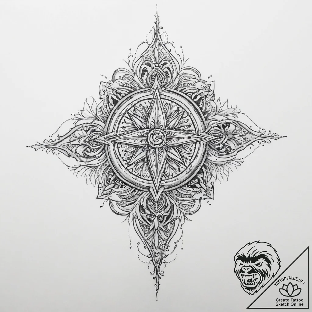 Tattoo sketch blessed fable - tattoo sketch (№1755947266_0, 23.08.2025 11:07) — tattoovalue.net