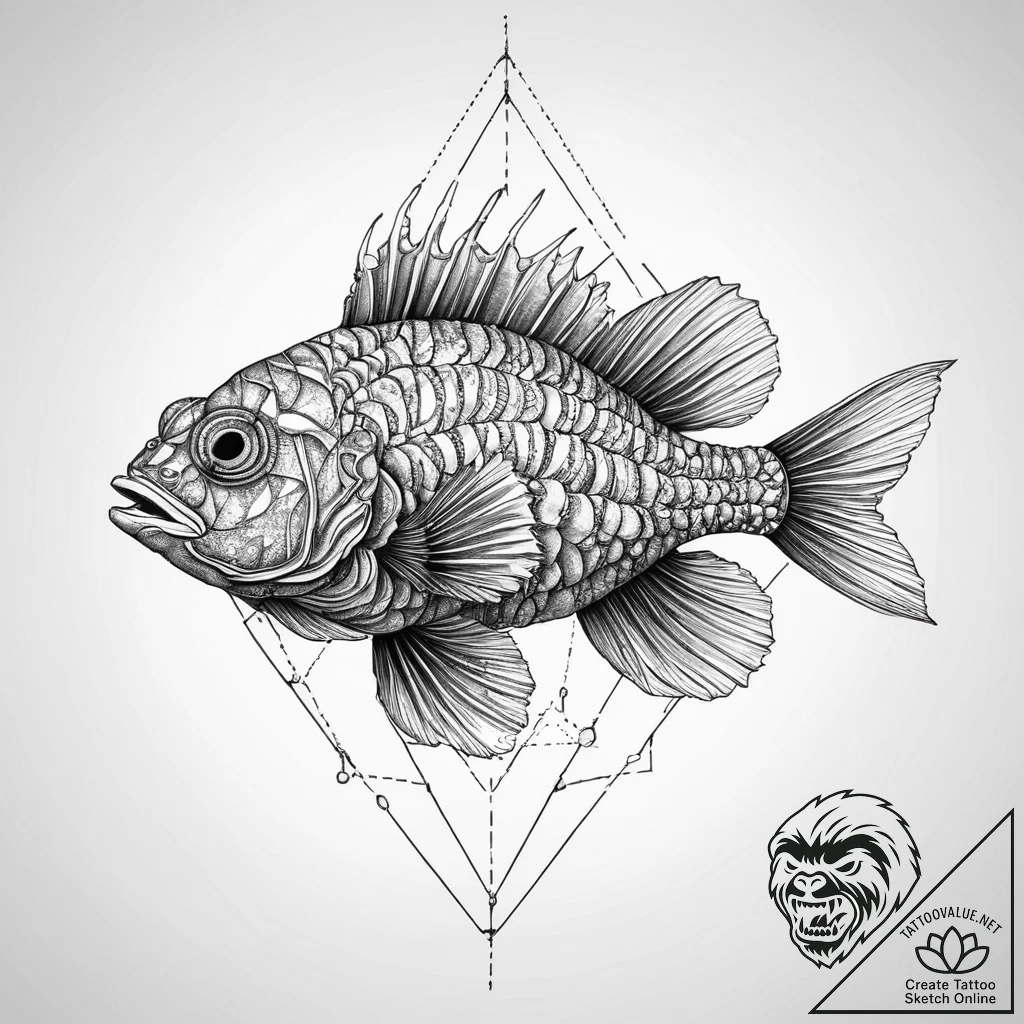 Tattoo sketch scorpionfish, tattoo sketch des... - tattoo sketch (№1755947462_0, 23.08.2025 11:11) — tattoovalue.net