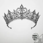 Tattoo sketch tiara – tattoo sketch (№1755949227_0, 23.08.2025 11:40) — tattoovalue.net