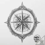Tattoo sketch compass, tattoo flash sheet des… – tattoo sketch (№1755949423_0, 23.08.2025 11:43) — tattoovalue.net