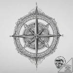 Tattoo sketch compass with a star, tattoo dra… – tattoo sketch (№1755949817_0, 23.08.2025 11:50) — tattoovalue.net