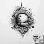 Tattoo sketch cosmos, tattoo drawing outline,… – tattoo sketch (№1755950210_0, 23.08.2025 11:56) — tattoovalue.net