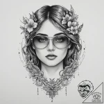Tattoo sketch sunglasses with a reflection, t… – tattoo sketch (№1755952155_0, 23.08.2025 12:29) — tattoovalue.net