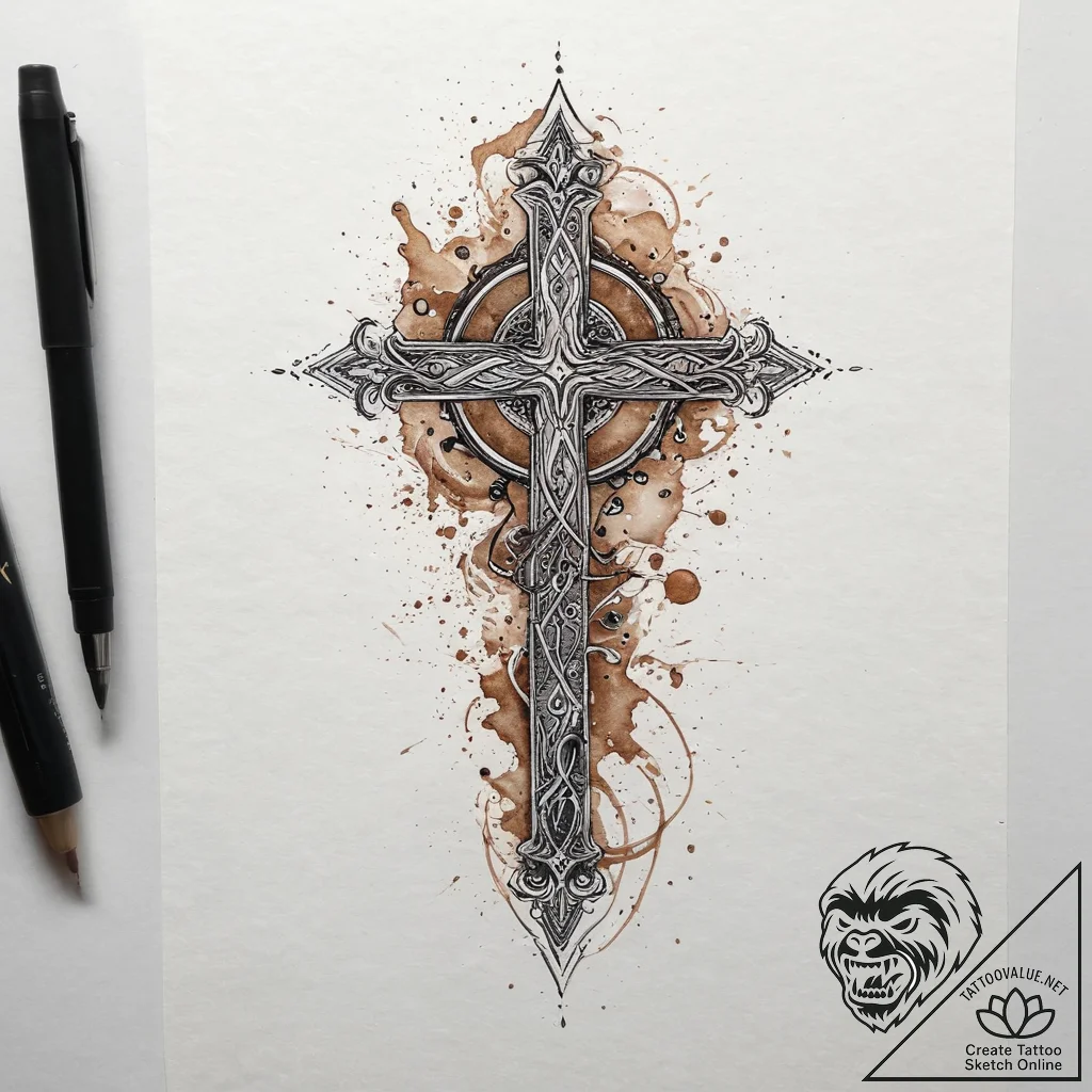 Tattoo sketch balance, artistic tattoo sketch... - tattoo sketch (№1755953510_0, 23.08.2025 12:51) — tattoovalue.net
