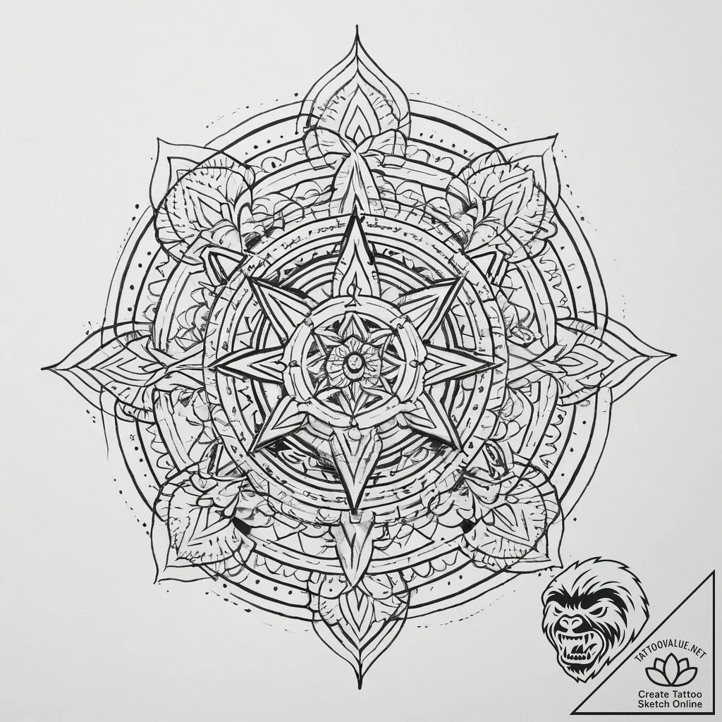 Tattoo sketch demon, tattoo line art, black a... - tattoo sketch (№1755953704_0, 23.08.2025 12:55) — tattoovalue.net