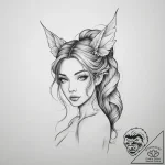 Tattoo sketch nymph, tattoo drawing outline,… – tattoo sketch (№1755954286_0, 23.08.2025 13:04) — tattoovalue.net