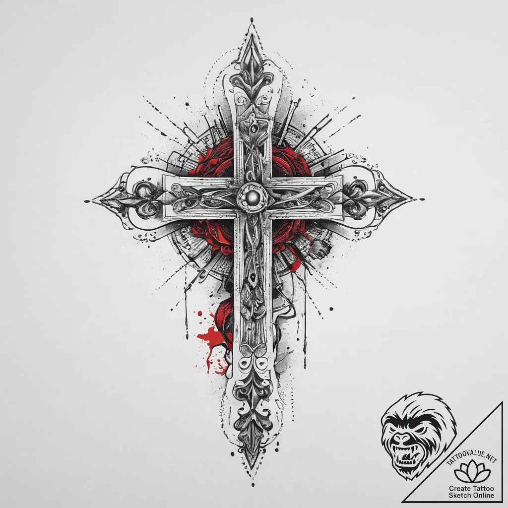 Tattoo sketch link, tattoo line art, on a cle... - tattoo sketch (№1755954868_0, 23.08.2025 13:14) — tattoovalue.net