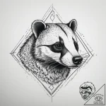 Tattoo sketch badger, concept art for tattoo,… – tattoo sketch (№1755956612_0, 23.08.2025 13:43) — tattoovalue.net