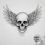 Tattoo sketch winged skull, artistic tattoo s… – tattoo sketch (№1755956807_0, 23.08.2025 13:46) — tattoovalue.net