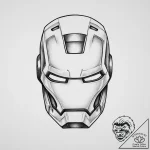 Tattoo sketch iron man helmet – tattoo sketch (№1755957194_0, 23.08.2025 13:53) — tattoovalue.net