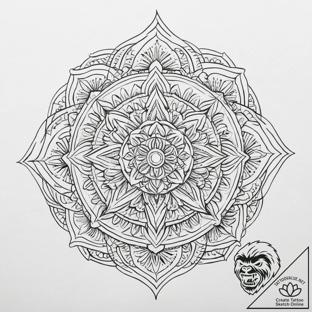 Tattoo sketch vibe, tattoo sketch design, geo... - tattoo sketch (№1755958161_0, 23.08.2025 14:09) — tattoovalue.net