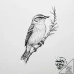 Tattoo sketch puns a warbler that says “i’m a… – tattoo sketch (№1755959129_0, 23.08.2025 14:25) — tattoovalue.net