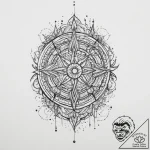 Tattoo sketch embroidery a thread and a needl… – tattoo sketch (№1755959710_0, 23.08.2025 14:35) — tattoovalue.net
