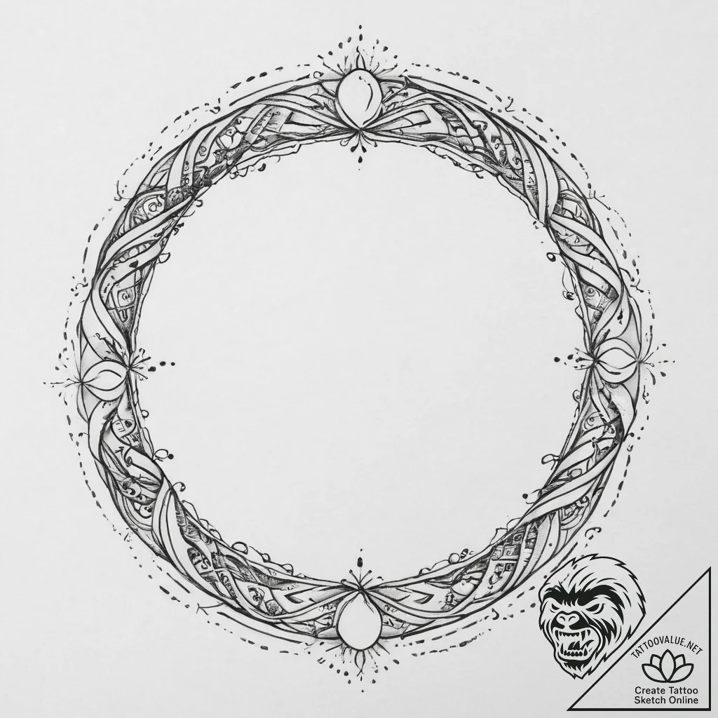 Tattoo sketch magical circle, tattoo flash sh... - tattoo sketch (№1755960098_0, 23.08.2025 14:41) — tattoovalue.net