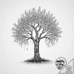 Tattoo sketch willow tree in the moonlight, t… – tattoo sketch (№1755960680_0, 23.08.2025 14:51) — tattoovalue.net