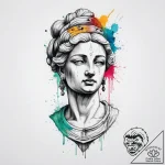 Tattoo sketch historical statue with a quote,… – tattoo sketch (№1755961456_0, 23.08.2025 15:04) — tattoovalue.net