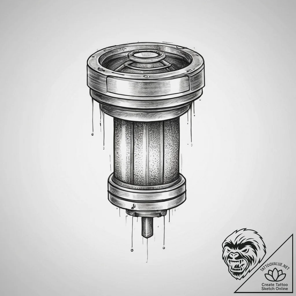Tattoo sketch череп с поршнем, artistic tatto... - tattoo sketch (№1755966110_0, 23.08.2025 16:21) — tattoovalue.net