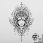 Tattoo sketch divine origin, tattoo sketch de… – tattoo sketch (№1755966700_0, 23.08.2025 16:31) — tattoovalue.net