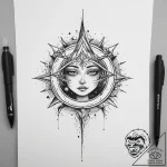 Tattoo sketch cosmic character, tattoo sketch… – tattoo sketch (№1755967809_0, 23.08.2025 16:50) — tattoovalue.net