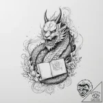 Tattoo sketch soldier with a book, ink illust… – tattoo sketch (№1755968404_0, 23.08.2025 17:00) — tattoovalue.net