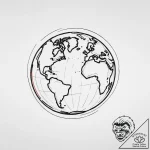 Tattoo sketch globe, concept art for tattoo,… – tattoo sketch (№1755968799_0, 23.08.2025 17:06) — tattoovalue.net