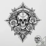 Tattoo sketch sacred space, ink illustration… – tattoo sketch (№1755969763_0, 23.08.2025 17:22) — tattoovalue.net