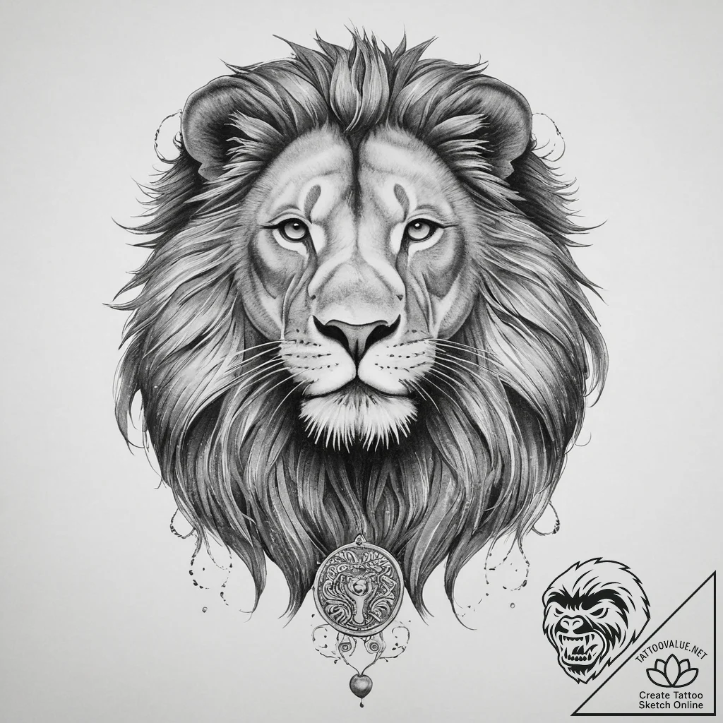 Tattoo sketch hieroglyphic symbol for "courag... - tattoo sketch (№1755970554_0, 23.08.2025 17:35) — tattoovalue.net