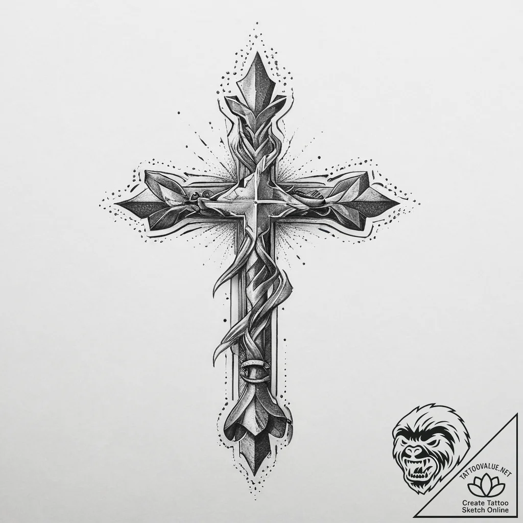Tattoo sketch desert, ink illustration for ta... - tattoo sketch (№1755971740_0, 23.08.2025 17:55) — tattoovalue.net