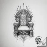 Tattoo sketch throne – tattoo sketch (№1755972727_0, 23.08.2025 18:12) — tattoovalue.net