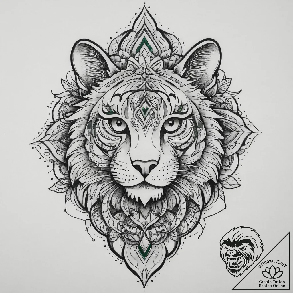 Tattoo sketch green, tattoo flash sheet desig... - tattoo sketch (№1755972924_0, 23.08.2025 18:15) — tattoovalue.net