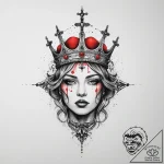 Tattoo sketch hoodie with a crown, tattoo ske… – tattoo sketch (№1755973319_0, 23.08.2025 18:21) — tattoovalue.net