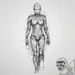 Tattoo sketch узор в виде человеческого тела,… – tattoo sketch (№1755973517_0, 23.08.2025 18:25) — tattoovalue.net