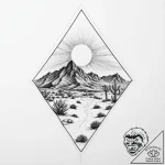 Tattoo sketch desert – tattoo sketch (№1755974108_0, 23.08.2025 18:35) — tattoovalue.net